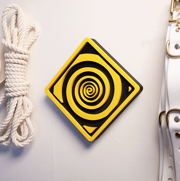 3D yellow hazard signs - Large